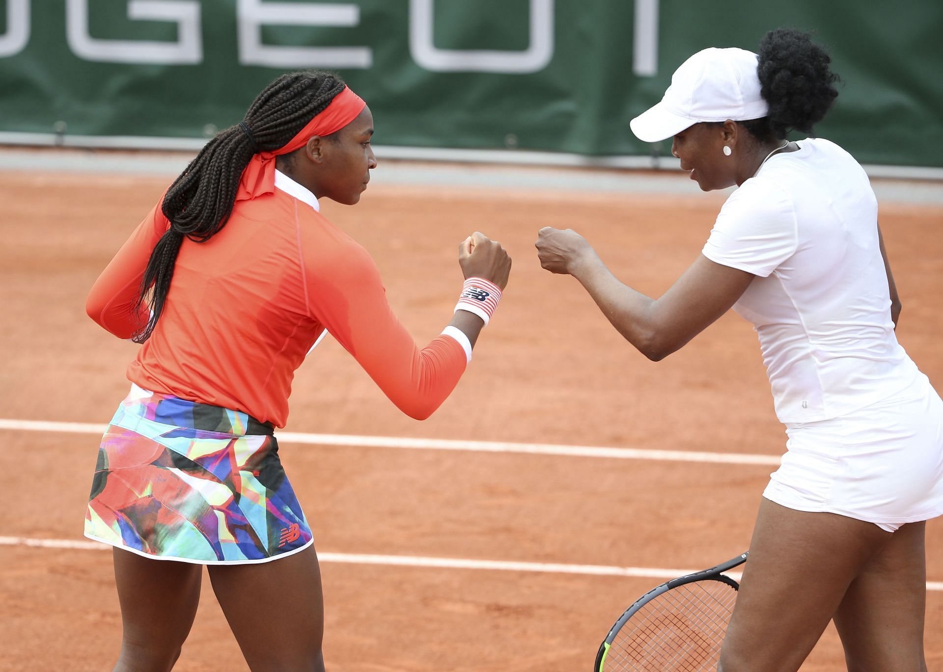 Venus Williams and Coco Gauff at the 2021 French Open - Source: Getty